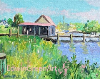 Chesapeake Bay Prints-St. Michael&#39;s Crab Shack. Giclée Prints and Note Cards.