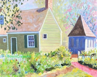 Colonial Williamsburg Oil Painting-George Reid Well. 16x20 Oil on Canvas. Unframed. Giclée Print Available.