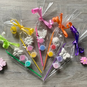 Party favours / small party cone / paint kits / birthday party bag filler / party favours / paint your own insect butterflies