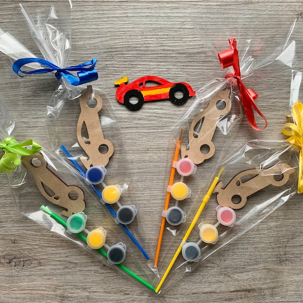 Racing car party favour / paint your own car / racing cars party bags filler / car vehicle birthday / racing car party favors