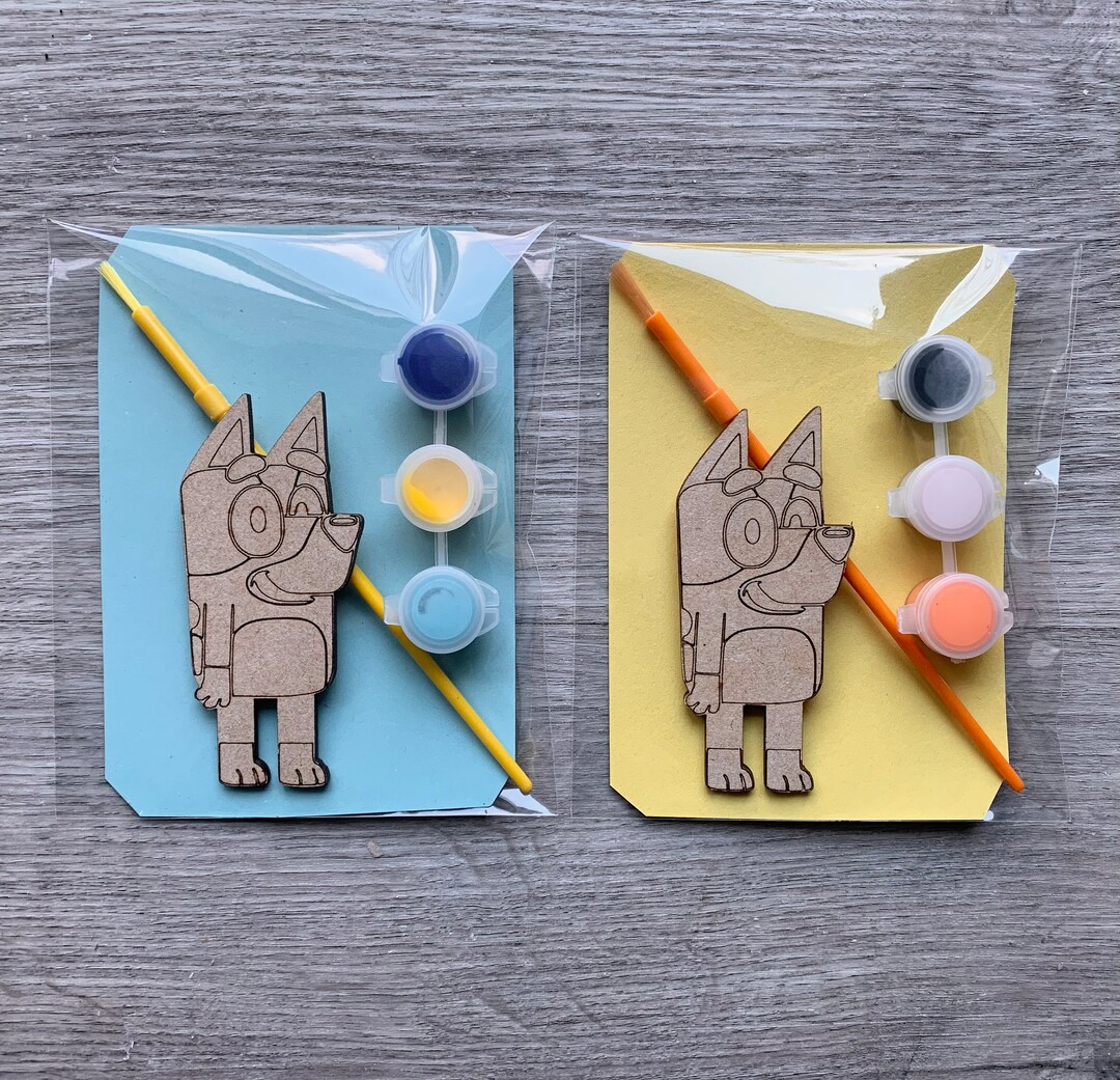 Blue Dog Party Bag Favour / Childrens Party Favours / Etsy