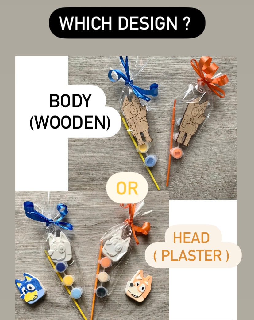 Bluey Craft Kit with Paintable Character