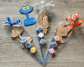 Zoo city party favour/ k animal zoo city inspired craft / animals party favor / paint your own craft  / zoo city party favour
