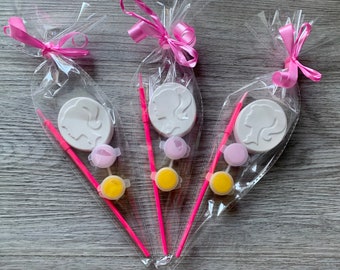 Paint your own girl doll face / cute girl party favour / pink doll birthday / party bags fillers / craft kit / children painting kit / girls