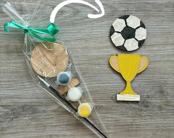 Soccer Football party Favour / football party bag / football party craft / football soccer birthday / paint your own soccer ball