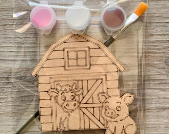Paint your own barn farm animals/ Farm animals party favour / Farm birthday Party favour/ animals party bags / farm Party bags craft /