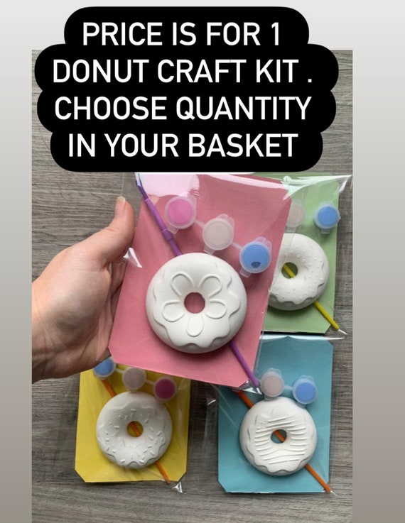 Donut Painting Kit/paint Your Own Box of Donuts Gift Box/kids Donut Painting  Activity/kids Party Craft/ceramic Donut Paint Gift Box/donuts 