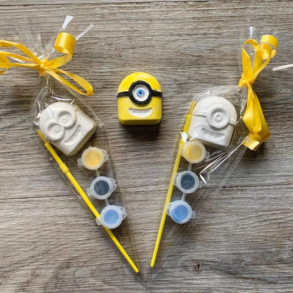 Lindos regalos de fiesta de la tripulación amarilla / bolsa de fiesta infantil / cumpleaños de minion de Gru, mi villano favorito / pinta tu propio minion