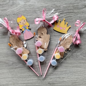 Princess party Favour / princess party cone / birthday Party favour / princess party bag filler/ paint your own princess