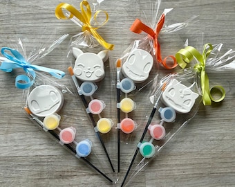 Pika party Favour / pokemo party bags / Pika pokemo birthday / paint kits party favours / children’s party favours / paint your own pika