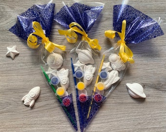 Space Party bag / space party wedding favours/ Space theme party bag/ Childrens Party bag paint/ party bag filler/ space birthday party cone