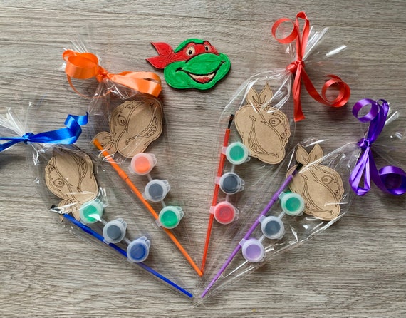 Paint your own turtle / fighting turtle craft kit / turtle birthday / turtle party bag / turtle favor / turtle party favour
