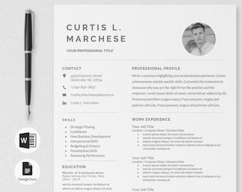 Resume and Cover Letter template - Google Docs CV Template - Includes "How To" guide + free bonuses. Get instant digital download - rt02