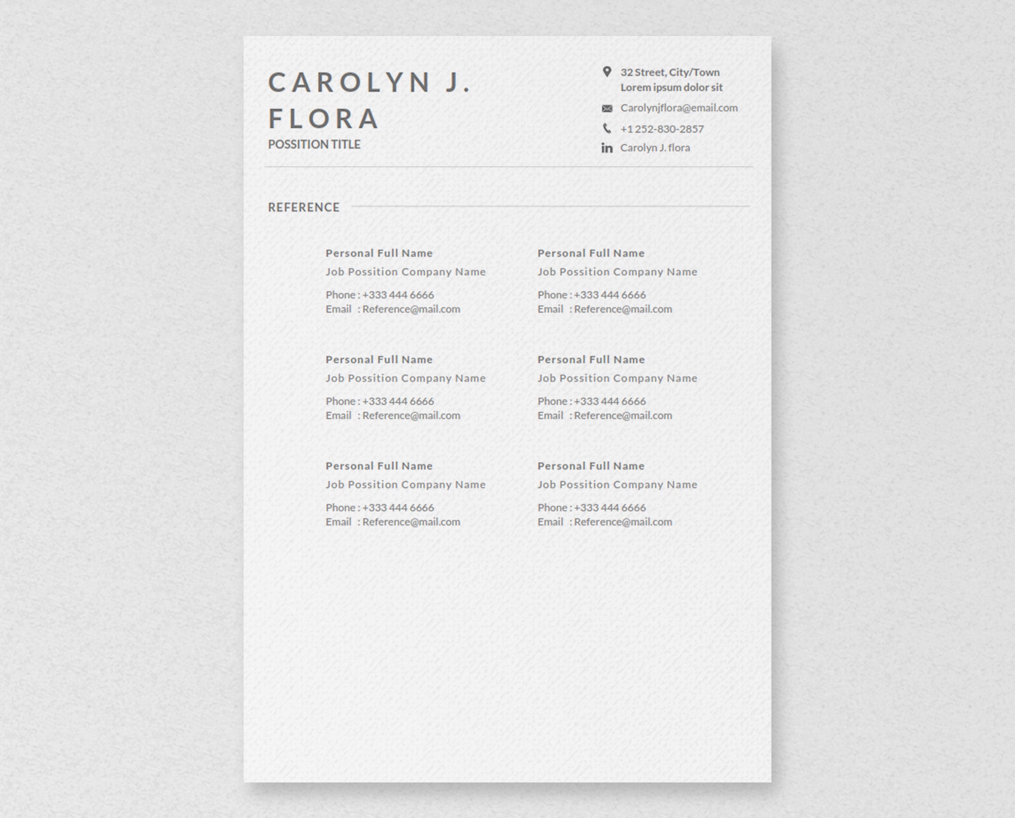 Modern Resume Template for Google Docs in Professional Resume Format ...