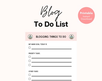 Blogging To Do List - To Do List for Bloggers