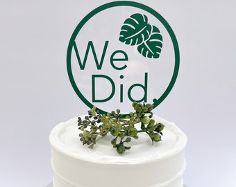 Tropical Palm Wedding Cake Topper We Did Green Gold