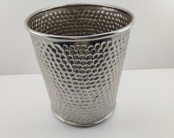 Moroccan Silver Bathroom Storage Basket Engraved Waste Paper | Etsy