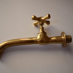 Moroccan water faucet Bronze part Antique Vintage Water Faucet Brass Bronze Water Tap Old Golden bath decor Unusual old faucet Brass