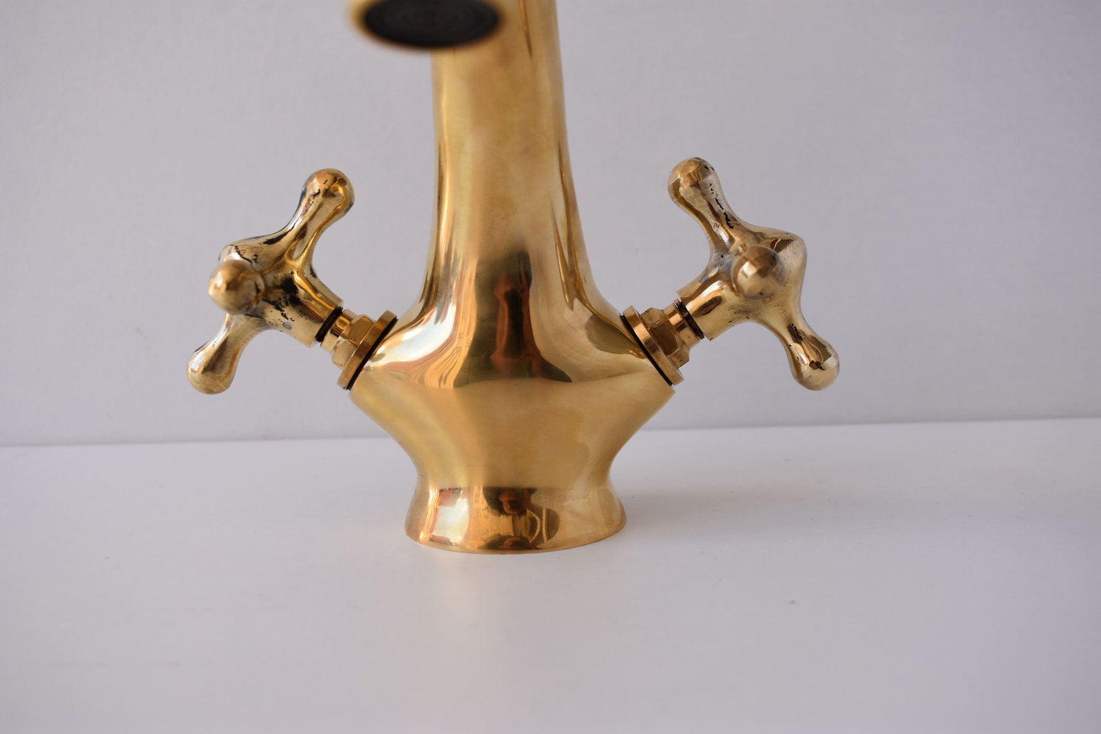 Unlacquered Brass Bathroom Faucet Brass Finish Vanity Faucet - Etsy