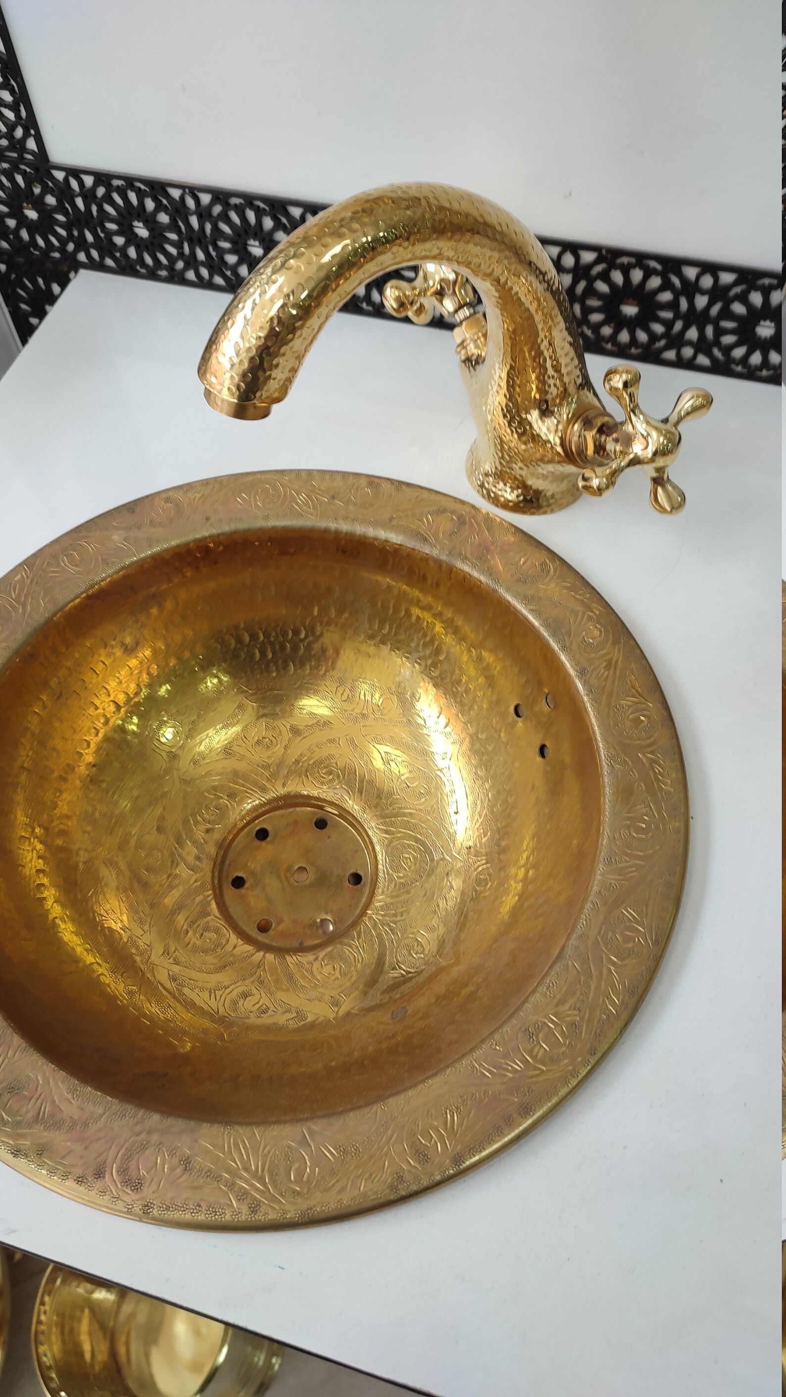 Unlacquered Brass Double handle bathroom sink faucet mixer tap Etsy