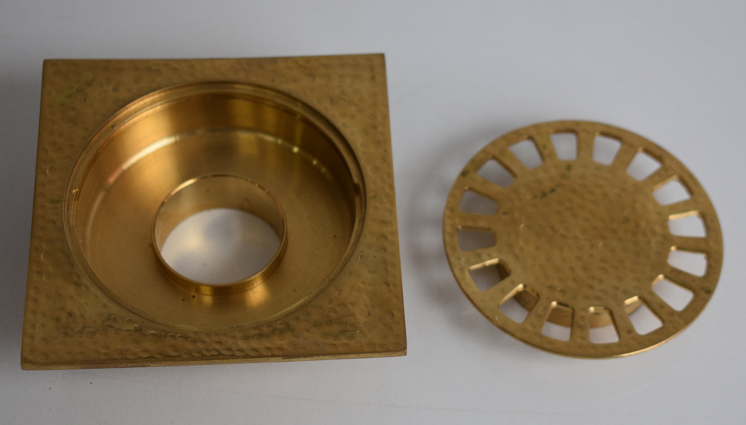 Solid Brass Floor Drain Unlacquered Square Shower Drain / Etsy