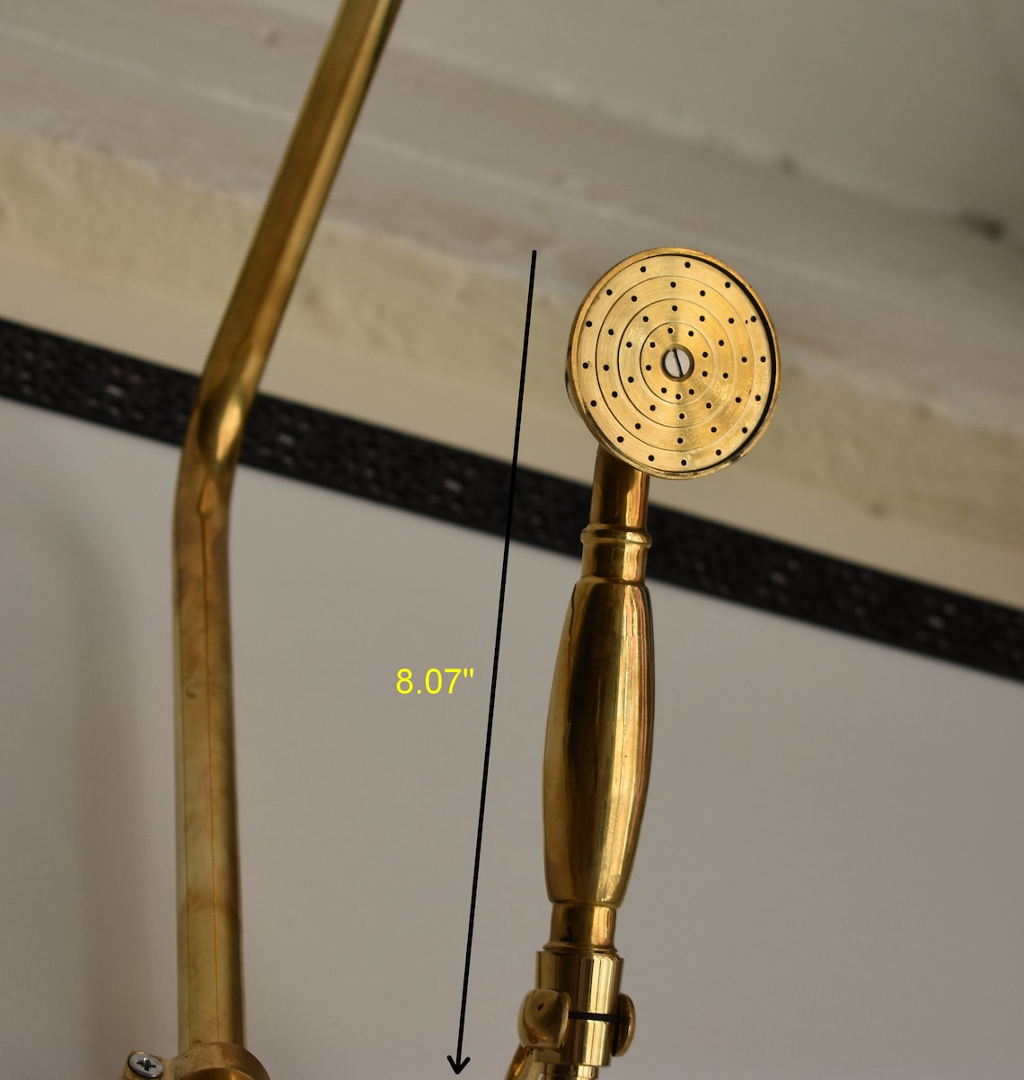 Unlacquered Brass engraved Shower System Handheld Shower And Etsy