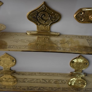 Moroccan Engraved Solid Brass Wall Bathroom Shelf