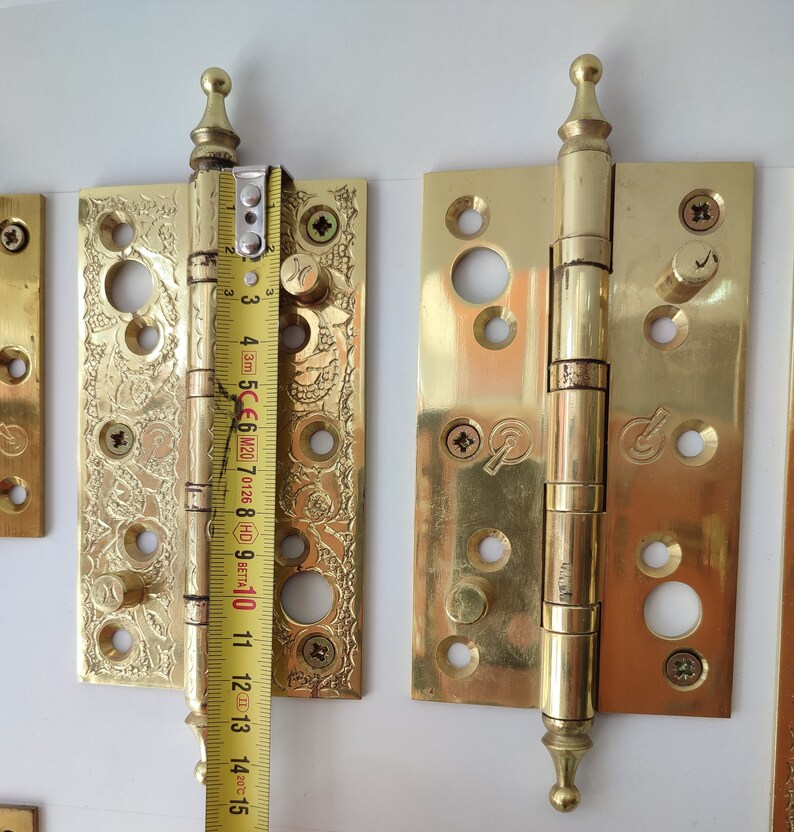 Door Hinges Vintage Old Style Moroccan Solid Heavy Brass Etsy