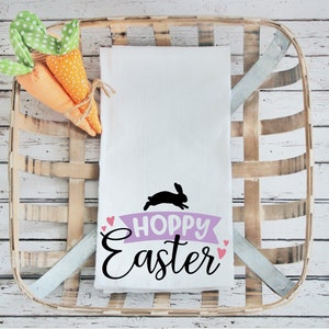 Easter Kitchen Towel- Flour Sack Towel-Easter Bunnies -Dish Towel- Tea Towel- Kitchen Decor- Home Decor- Cottontail- Easter Decor