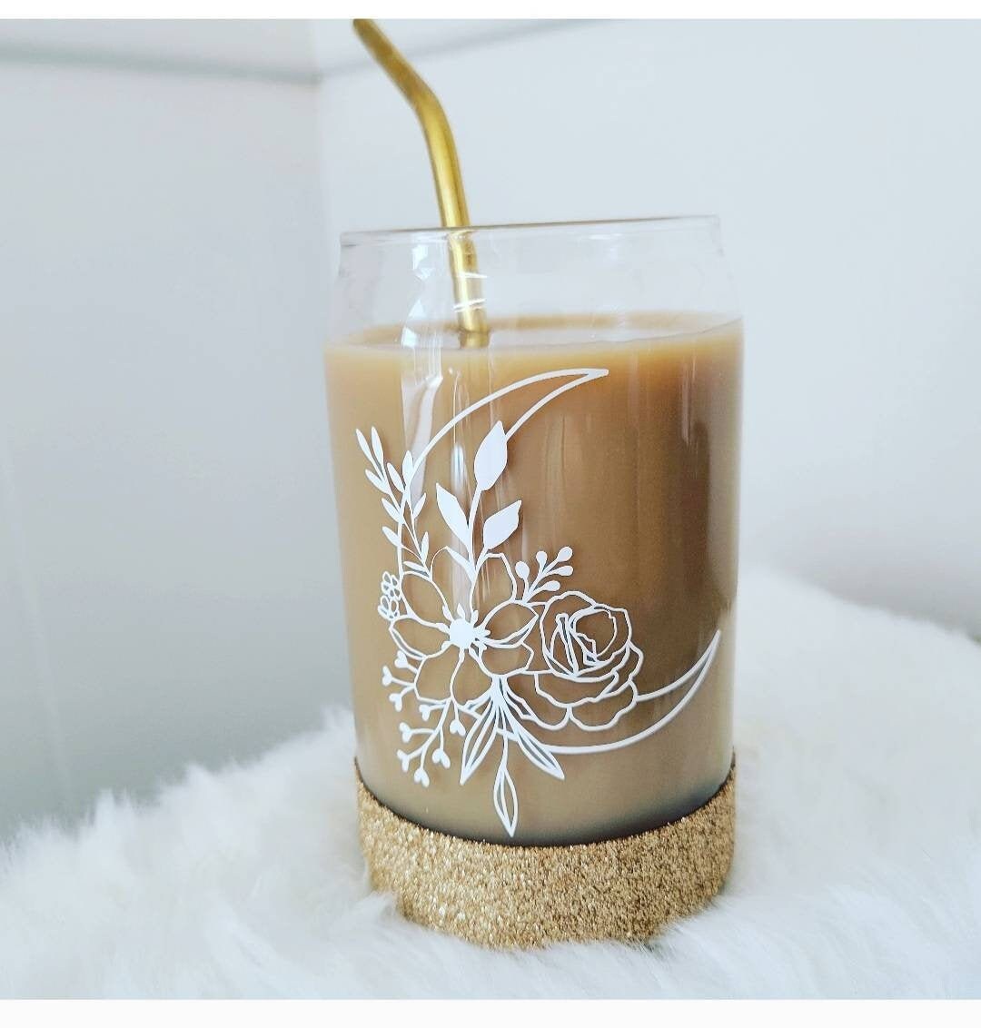 etsy iced coffee glasses