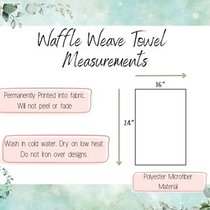 Wildflowers Kitchen Towel- Tea Towel- Dish Towel- Kitchen Decor- Home Decor-Waffle- Floral Kitchen Decor- Spring Kitchen Towel- Wild Flowers image 4