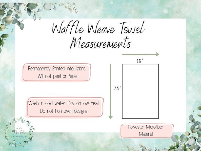 Wildflowers Kitchen Towel- Tea Towel- Dish Towel- Kitchen Decor- Home Decor-Waffle- Floral Kitchen Decor- Spring Kitchen Towel- Wild Flowers image 4
