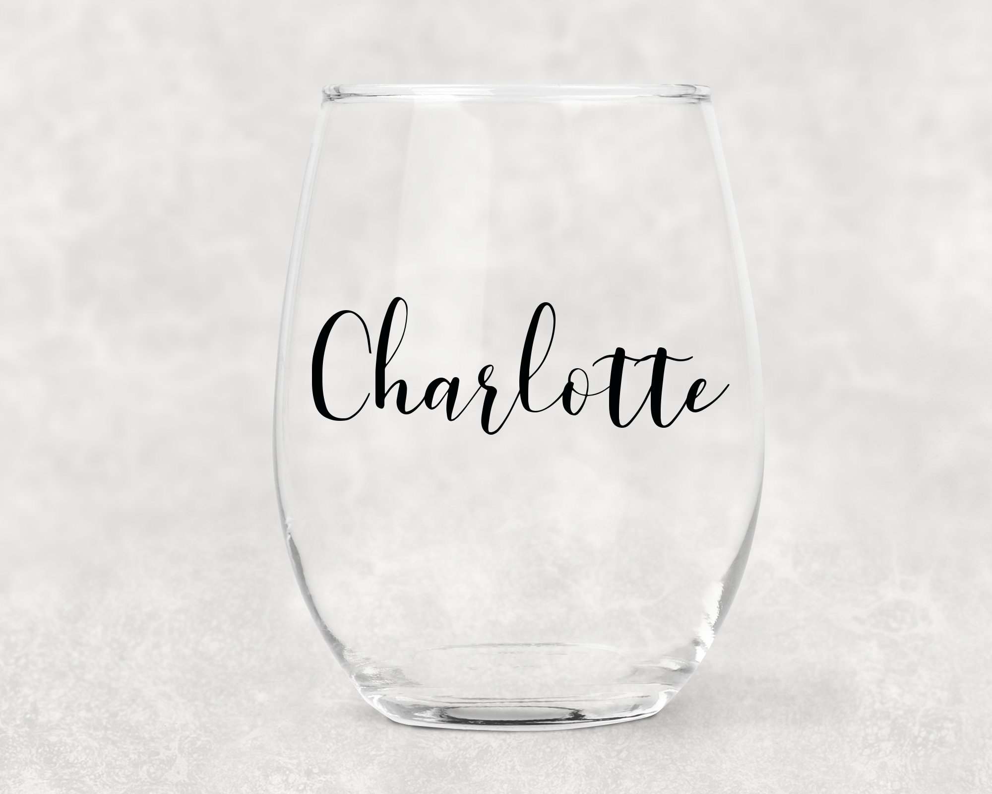 Personalized Wine Glass Stemless Glitter Wine Glass Gift for Etsy