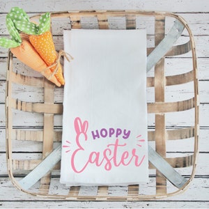 Easter Kitchen Towel- Flour Sack Towel-Easter Bunnies -Dish Towel- Tea Towel- Kitchen Decor- Home Decor- Cottontail- Easter Decor