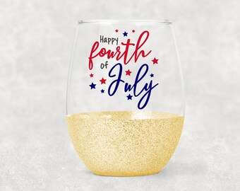 pinterest 4th of july wine glasses