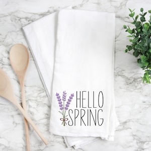Hallo lente keukenhanddoek-Moederdag keukenhanddoek-moeder-bloem zak handdoek-theedoek-theedoek-keuken decor-lente Home Decor-
