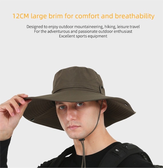 Men Women Bucket Sun Hat Waterproof Wide Brim Foldable Boonie Fishing  Hiking Cap 