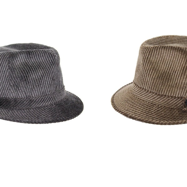 Vintage Bailey of Hollywood Men's Jaron 25231 Corduroy Fedora Hat Cap premium quality