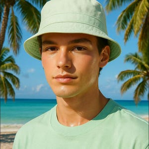 Waterproof Packable Rain Bucket Hat, Zipper Top, Personalized