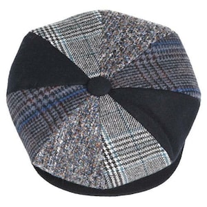 100% wool - Classic Unisex 8 Panel Fitted Wool Blend newsboy Snap Brim Collection Hat Cap. Optional initial&#39;s personalization available.