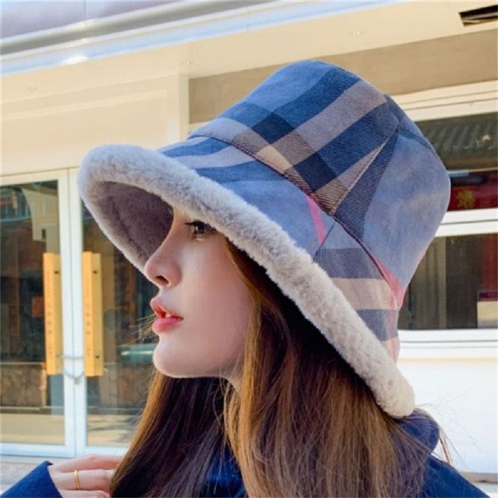 Winter Warm Plush Bucket Hat Women's Fisherman Hat Trendy Thickened Ski Hat  Windproof Ear Protection Hat New Year Presents Valentine's Lovely Warm Gift  For Her - Temu