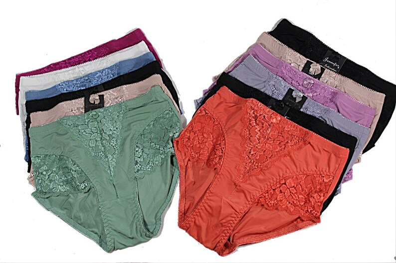Colors 12 Pack Women/'s Satin Full Coverage Breathable Fancy Brief Panties Asst