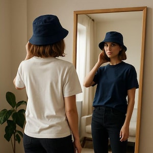 Waterproof Packable Rain Bucket Hat, Zipper Top, Personalized