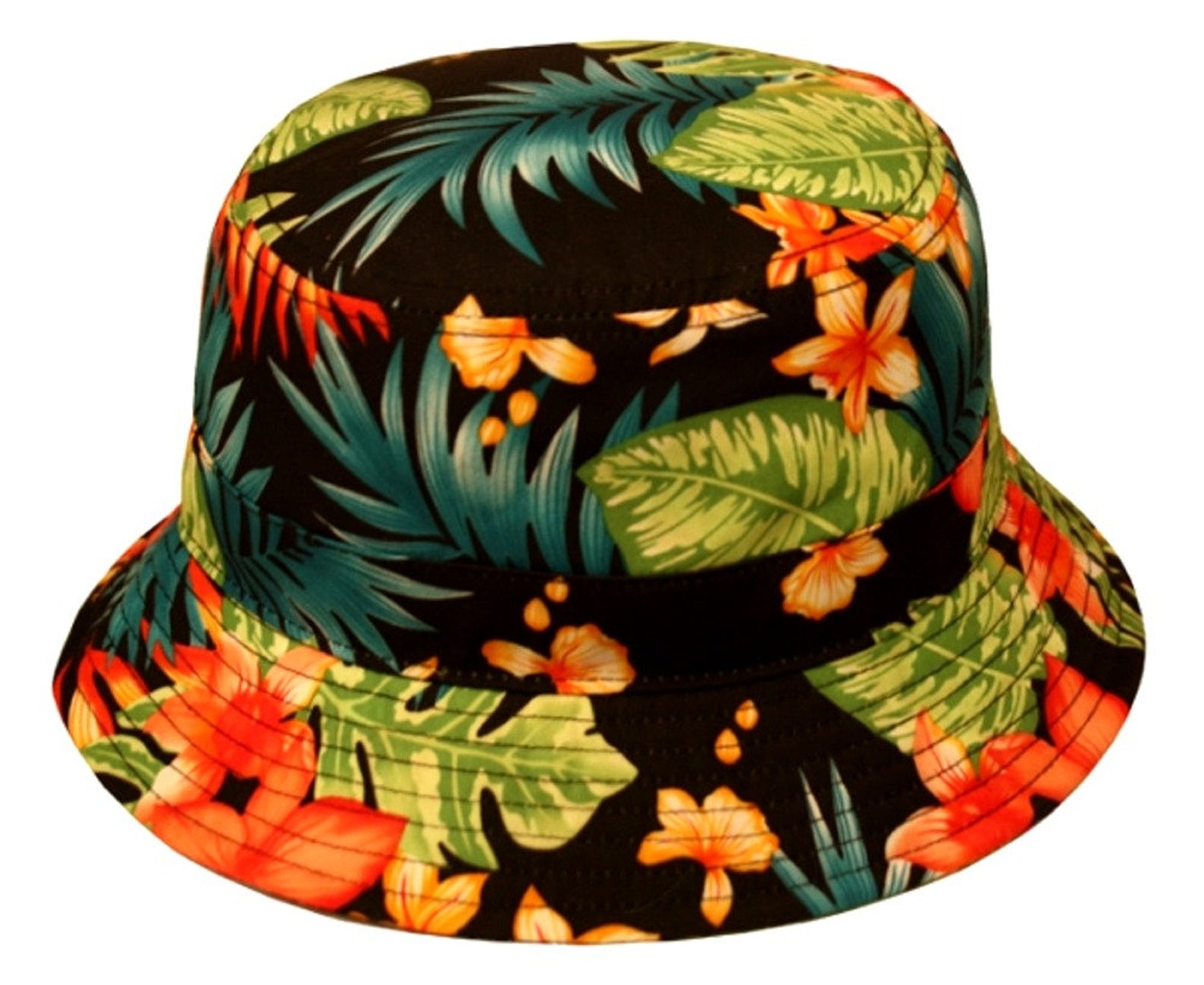 Bucket Hat Hawaii Flower Brim Cap Fishing Sun Safari Men Women | Etsy