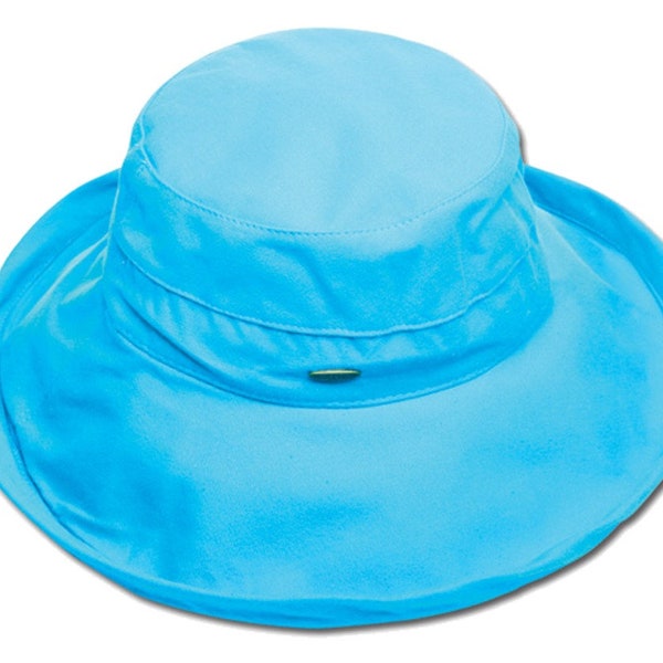100% Cotton Cloche Summer Wide Brim Diva Style Floppy Hat Cap foldable packableable beachwear everyday sun shade men women