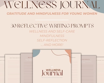 Self Care Journal for Young Women, Gratitude & Mindfulness Journal, Wellness Journal, Mental Health, Self Care, Reflection, Personal Growth