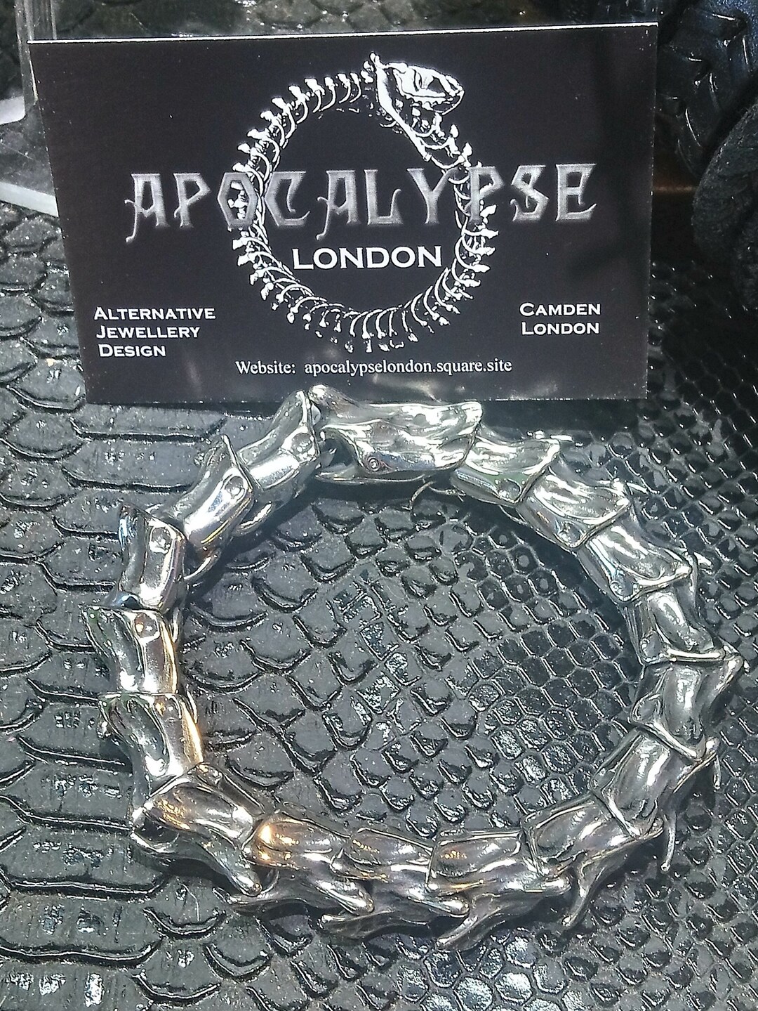 Oroborus Snake Vertebrae Bracelet Etsy UK