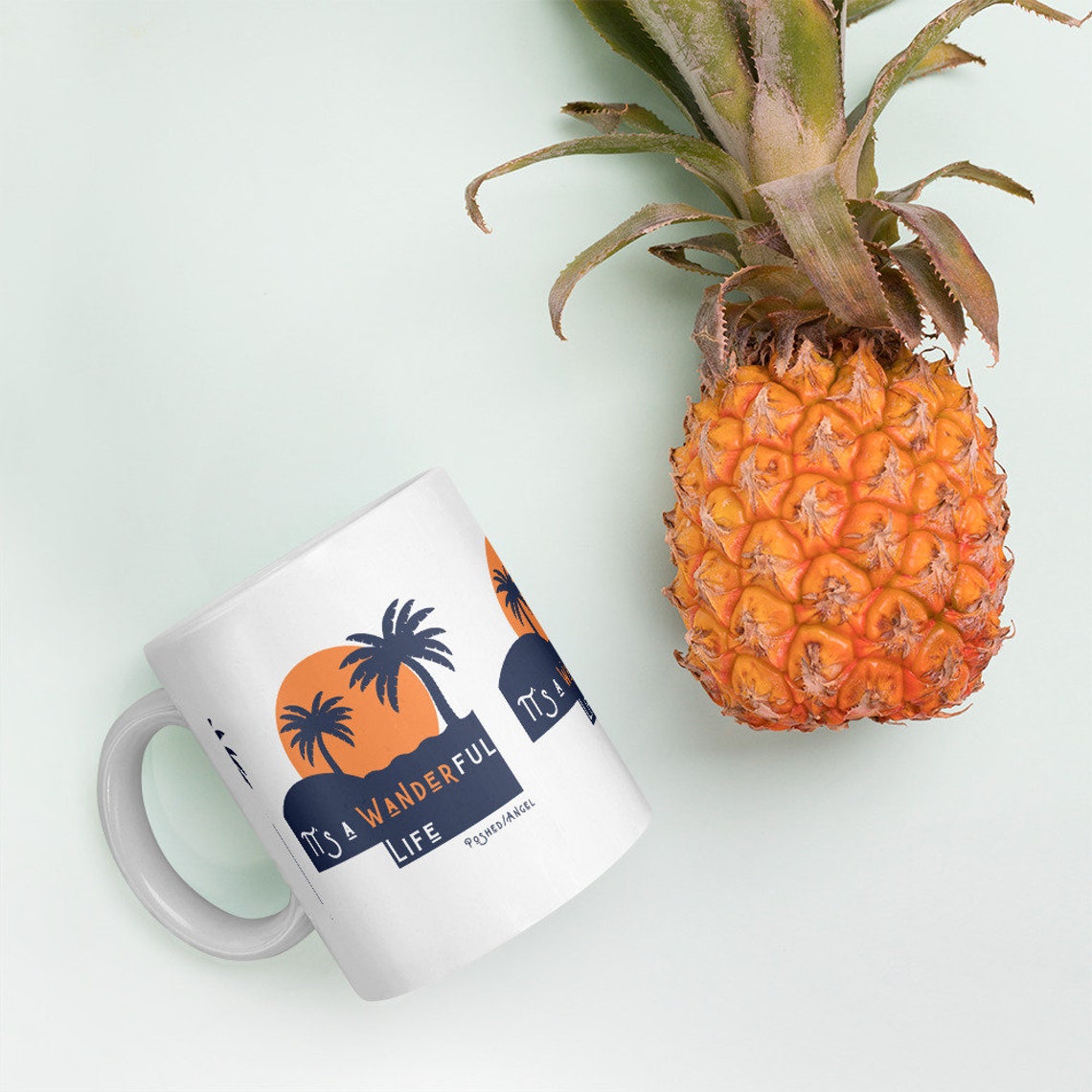 Coffee Mug Palm Tree Mug Ceramic Graphic Mug Gifts for Etsy