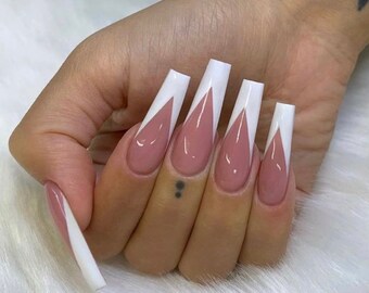 V Tip Nails Etsy