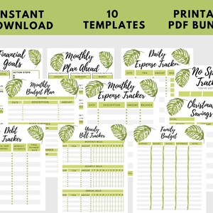 Budget tracker printable downloadable budget template | Etsy